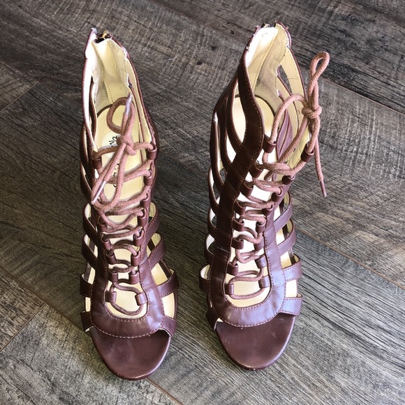 Guess Lace Up Bootie Sandals - Picture 3 of 3